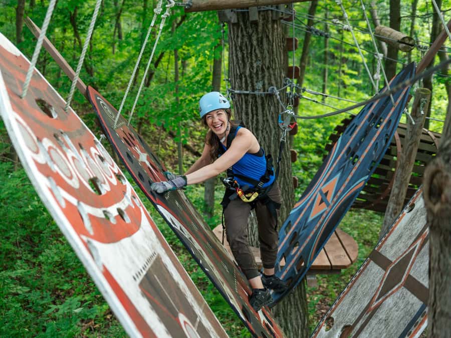 Galena: Aerial Adventure Park- Long Hollow Canopy Tours - Two treehouses add a welcome change of pace