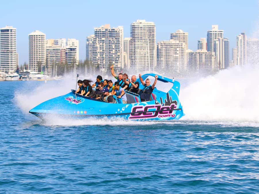 Gold Coast: Jet Boat Thrill Ride - Wave Break Island and Southport Seaway