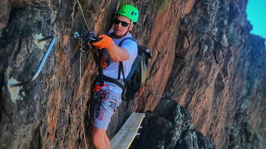 Gran Canaria: Guided Via Ferrata and Zipline Adventure - Reaching the mountain top