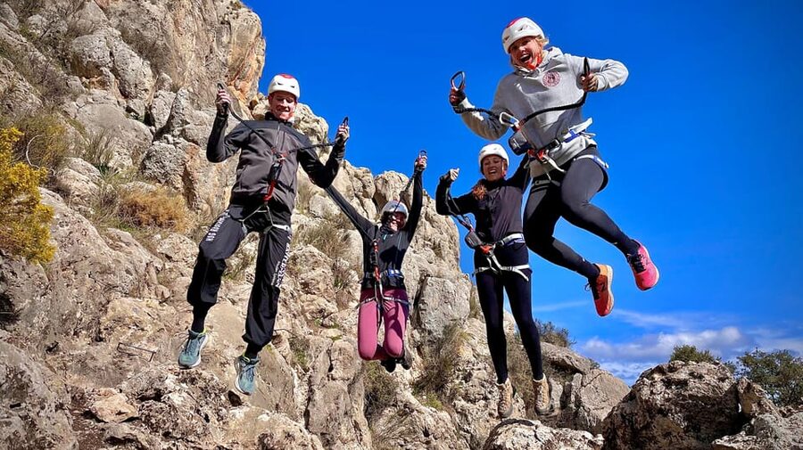 Granada: Via Ferrata Pueblos de Moclin - A 20-meter zipline and two hanging bridges