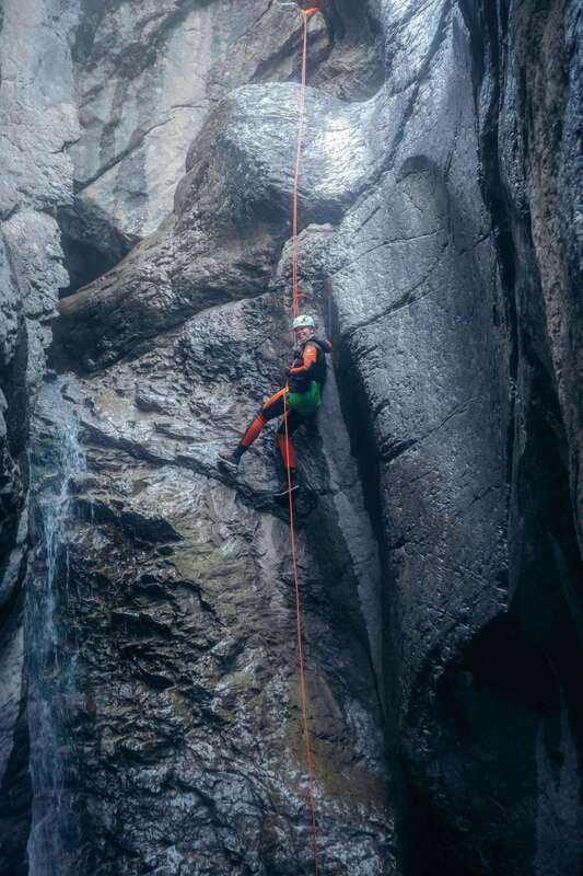 Heart Creek Canyoning tour - Beginner friendly - Near Banff - The lower canyon and its 18-meter waterfall