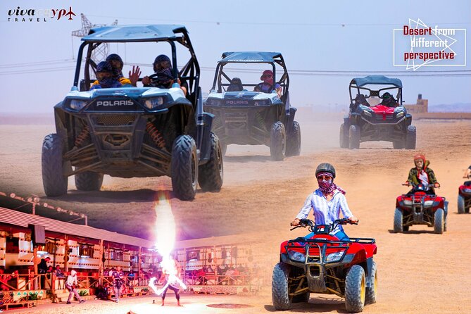 Hurghada Adrenaline Safari: ATV, Buggy, Camel, Dinner & Show - Belly dancing, Tanura, and fire-eating