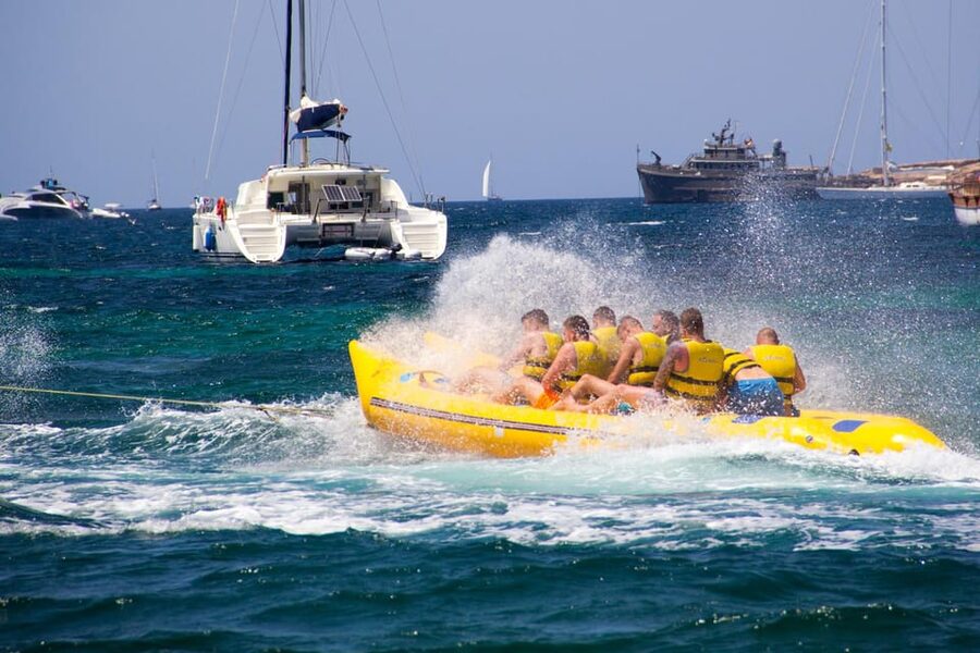 Ibiza: Banana Boat. Pure Adrenaline - Starting at Ibiza Watersports in Port de Sant Antoni