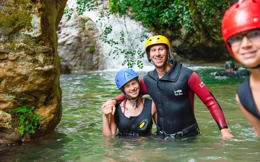 Kalamata: Polylimnio Waterfalls Canyoning Adventure - Rappelling down the largest waterfall
