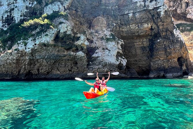 Kayak Paradise: Cala Portixol Snorkel, Cave & Cliff Jumping Tour - Cala el Pom, where snorkeling leads the morning