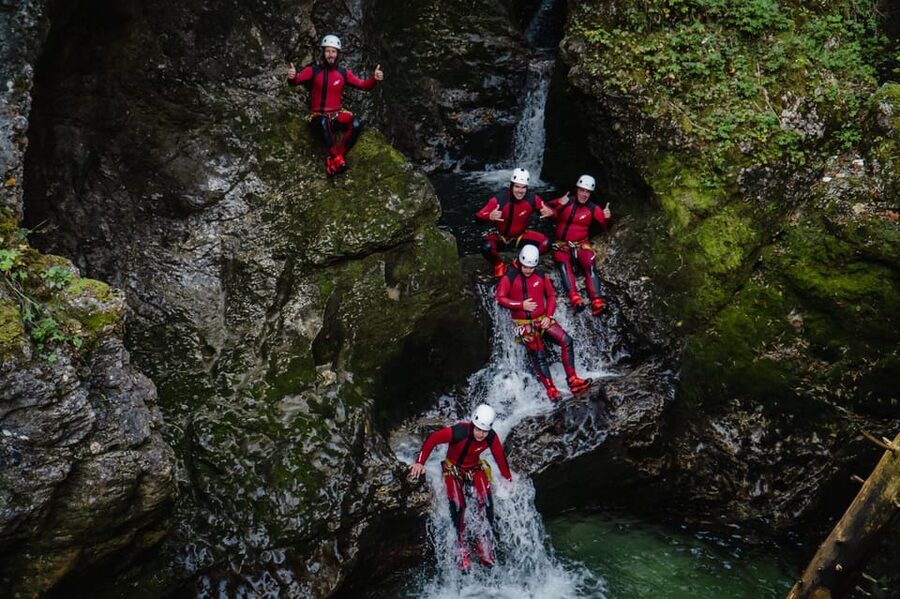 Lake Bled: Canyoning Adventure with Free Footage - Abseiling down the steeper sections