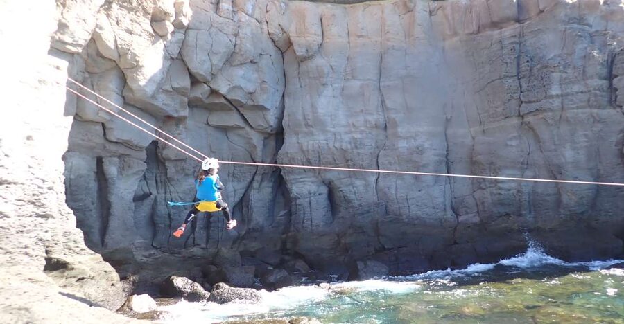 Las Palmas: Coastering, Via Ferrata, Water Jumping & Snorkel - What coastering near Mogán really involves