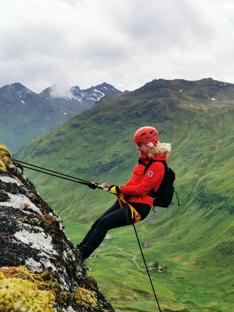 Lofoten: Full Day Combo tour, (kayaking and rappelling) - Returning by kayak without repeating the route