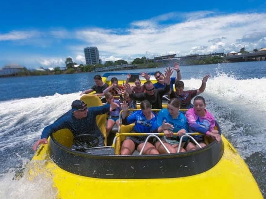 Mackay: Jet Boat Ride: Wettest ride in Aus - The Pioneer River ride begins with a jolt