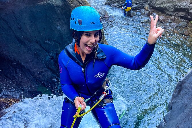 Madeira Canyoning Intermediate - The snack break and taller waterfalls