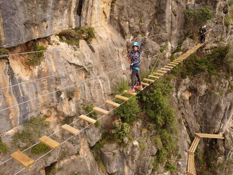 Marxuquera: La Falconera Via Ferrata - The hinge and the 125-meter zipline