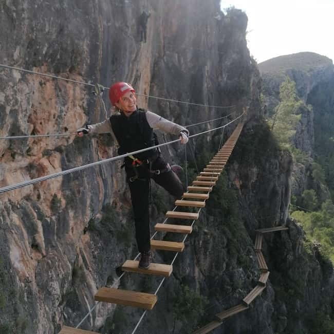 Marxuquera: La Falconera Via Ferrata - Guide support and safety equipment