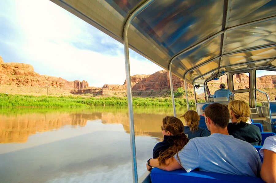 Moab: 3-Hour Jet Boat Tour to Dead Horse Point State Park - What the covered jet boat feels like