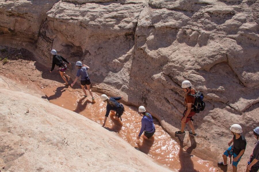Moab: Morning or Afternoon Half-Day Rappelling Tour - Hiking Out Through Desert Terrain