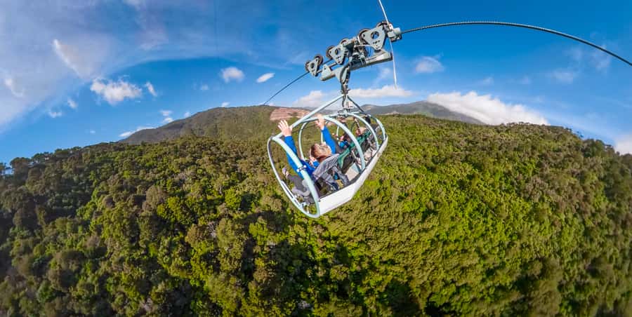 Nelson: Cable Bay Adventure Park Skywire Experience - The ride begins with a 4-kilometer trip uphill