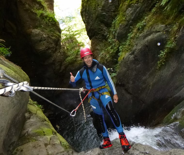 Ötztal: Obere Auerklamm Canyoning Tour for Beginners - The final 7-meter descent and exit