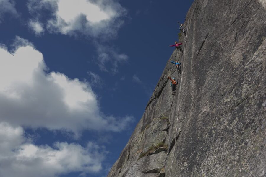 Overnight: Trolltunga Via Ferrata Sky Ladder Glamping - The steep approach and Sky Ladder climb