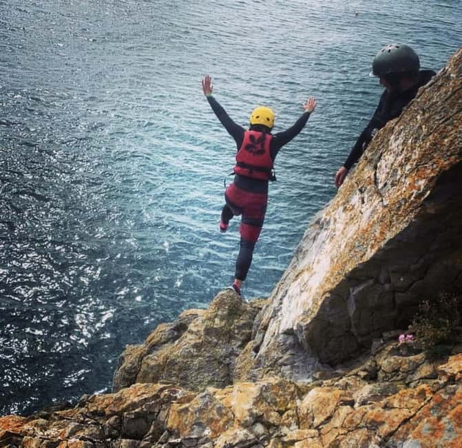 Pembrokeshire: Coasteering Adventure at Stackpole Quay - Lydstep and the choice of deep-water jumps