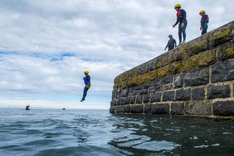 Pembrokeshire: Coasteering Adventure at Stackpole Quay - Getting into the water at the Pembrokeshire coast