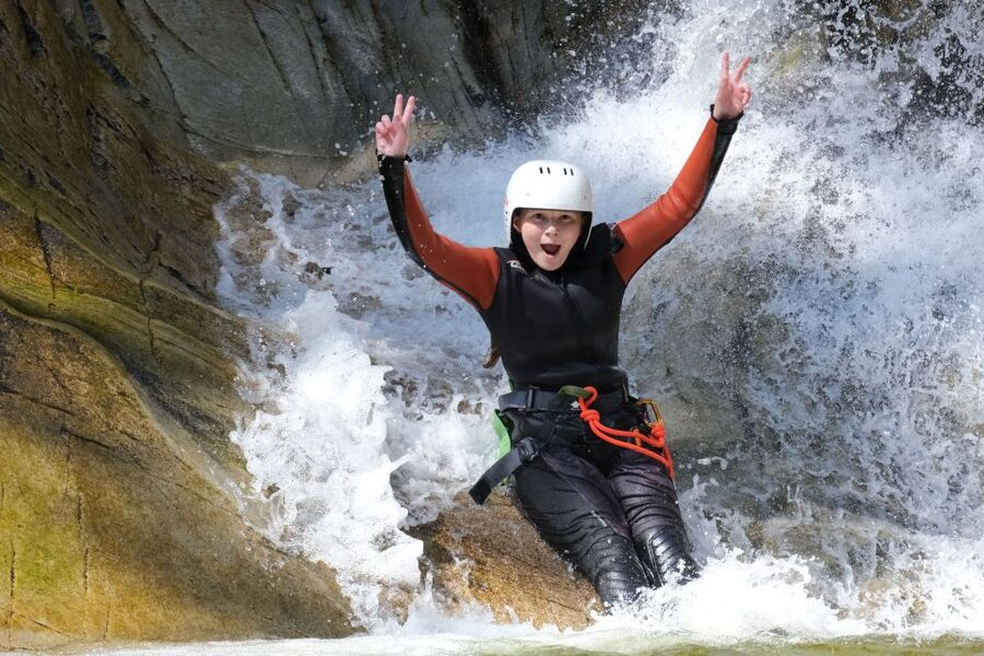 Pitlochry: Lower Falls of Bruar Guided Canyoning Experience - Getting suited up for cold Scottish water