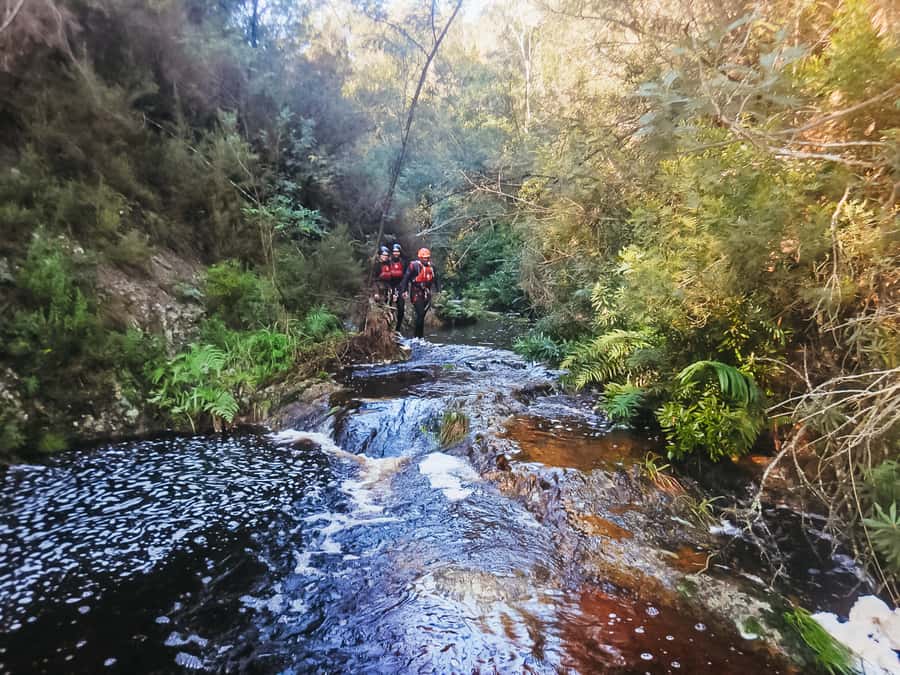 Plettenberg Bay: Canyoning Trip - Base camp: getting suited up for the river