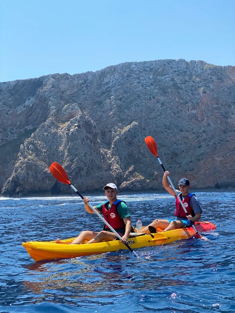 Pollença: Kayak and Coasteering Cliff Jumping - Snorkeling in the clear water