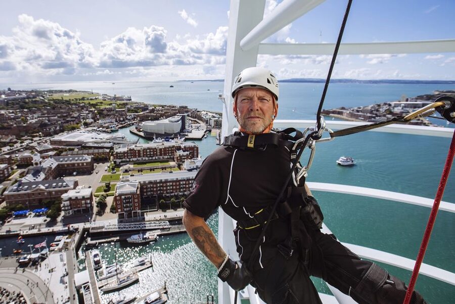 Portsmouth: Spinnaker Tower Abseiling Experience - Getting ready for a 100-meter descent
