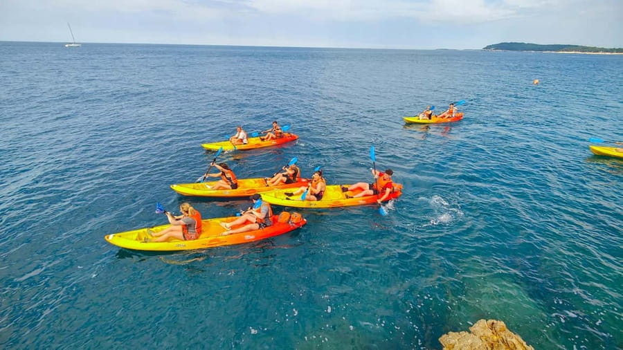 Pula: Muzil Canyon Kayak Tour, Snorkeling and Cliff Jumping - Paddling toward Muzil Canyon