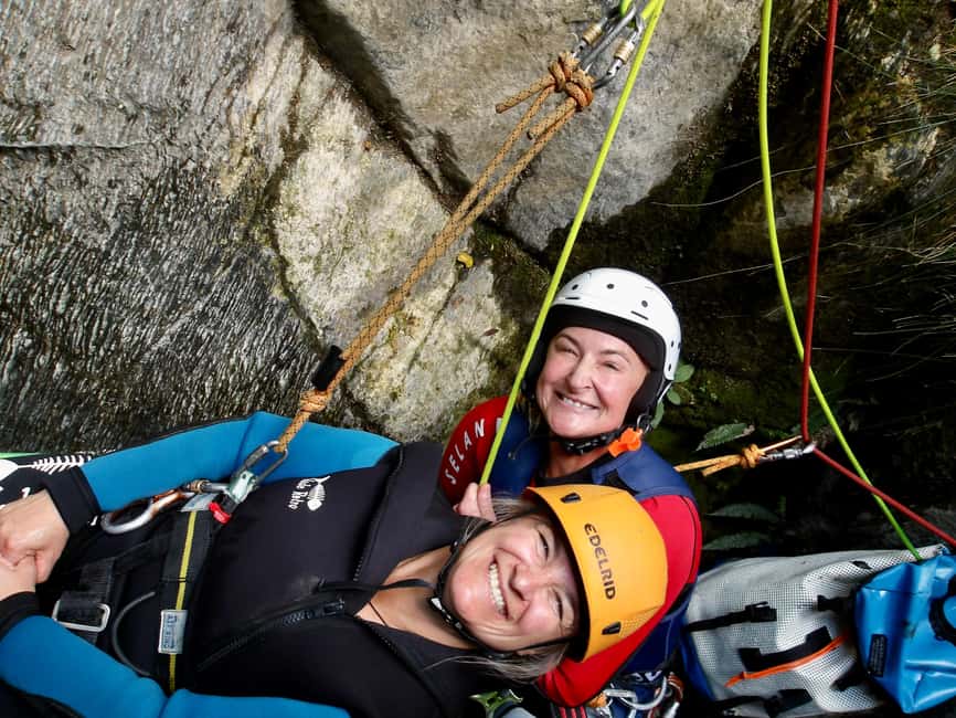 Queenstown: Gibbston Valley Half-Day Canyoning Adventure - Swimming, sliding and the cold-water factor