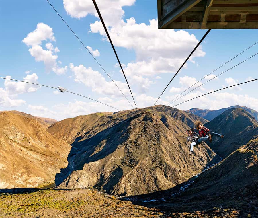 Queenstown: Nevis Canyon Swing - 70m Free-Fall! - Safety briefing before the 70-metre drop