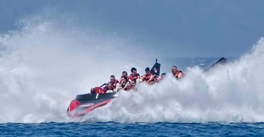 Rhodes: Beaches Trip by Jet Boat with Snorkeling and Drinks - Rhodes Town from the water