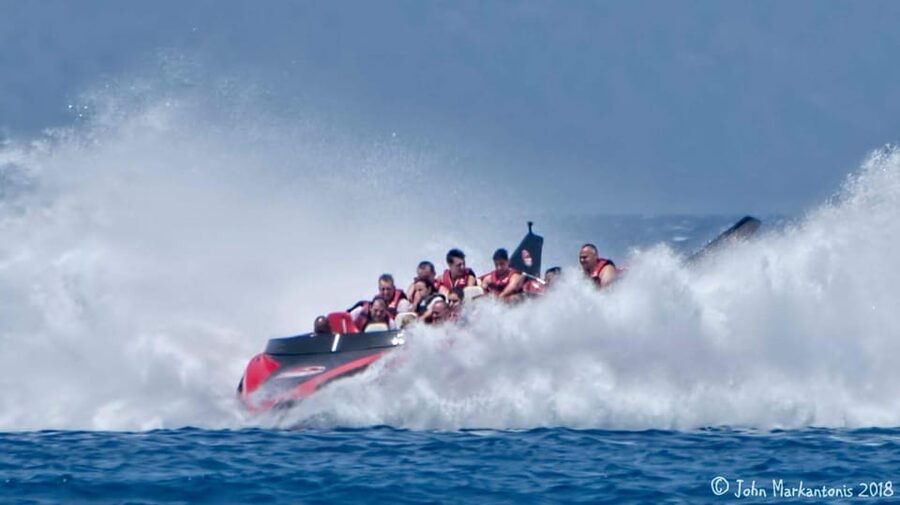 Rhodes: Beaches Trip by Jet Boat with Snorkeling and Drinks - Oasis Beach Kallithea for a coastal photo stop