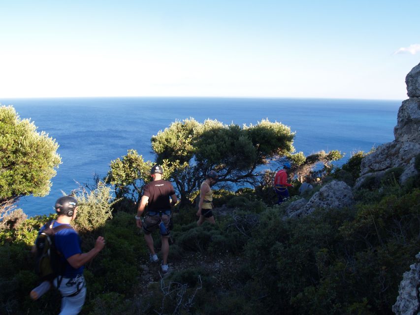 Rhodes: Ladiko Bay Rock Climbing and Rappelling Experience - Climbing three routes above the Mediterranean