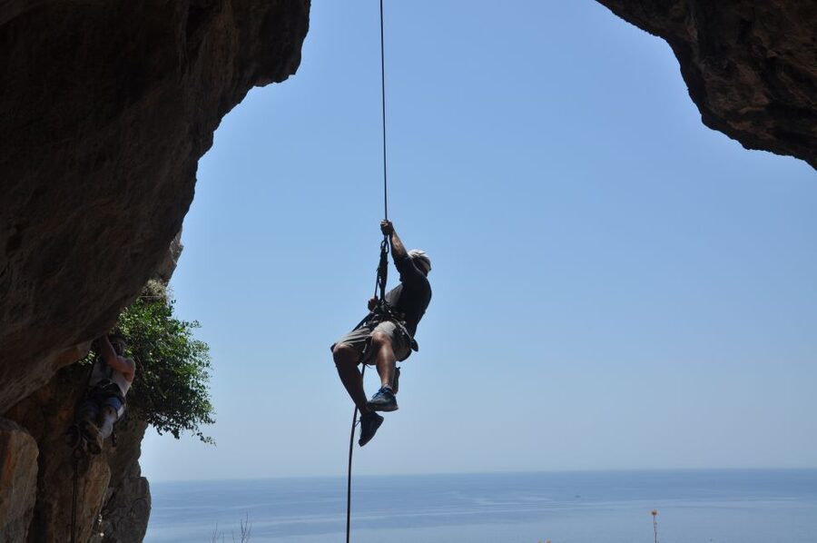 Rhodes: Ladiko Bay Rock Climbing and Rappelling Experience - The 20-minute hike to the cave rappel