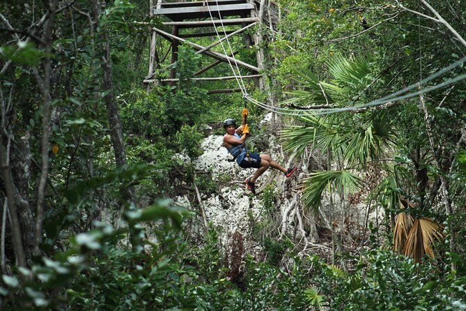 Riviera Maya Jungle Half-Day Tour: ATV, Ziplines, Cenote Swim, Rappel - Four zip lines, including a long 1-kilometer run