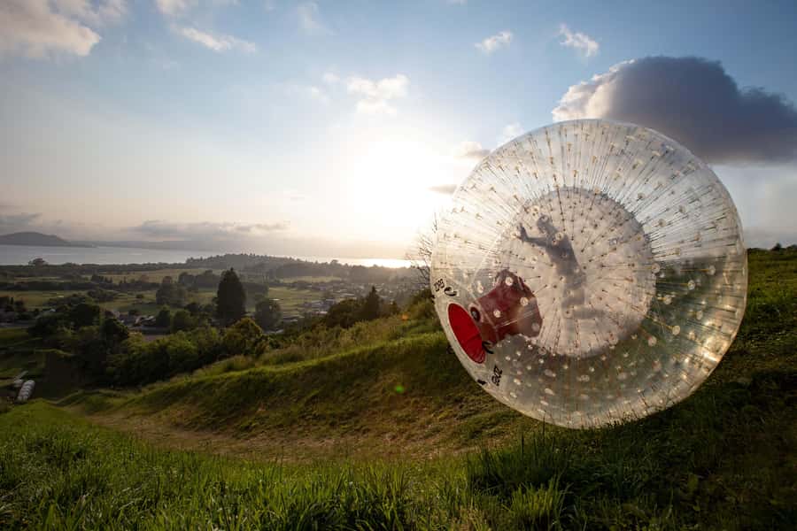 Rotorua: ZORB Inflatable Ball Rides - Check-in, changing, and getting ready