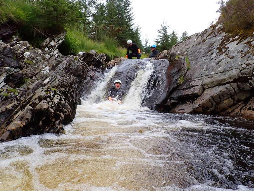 Roybridge, Lochaber: CANYONING - Laggan Canyon - The double waterfall abseil