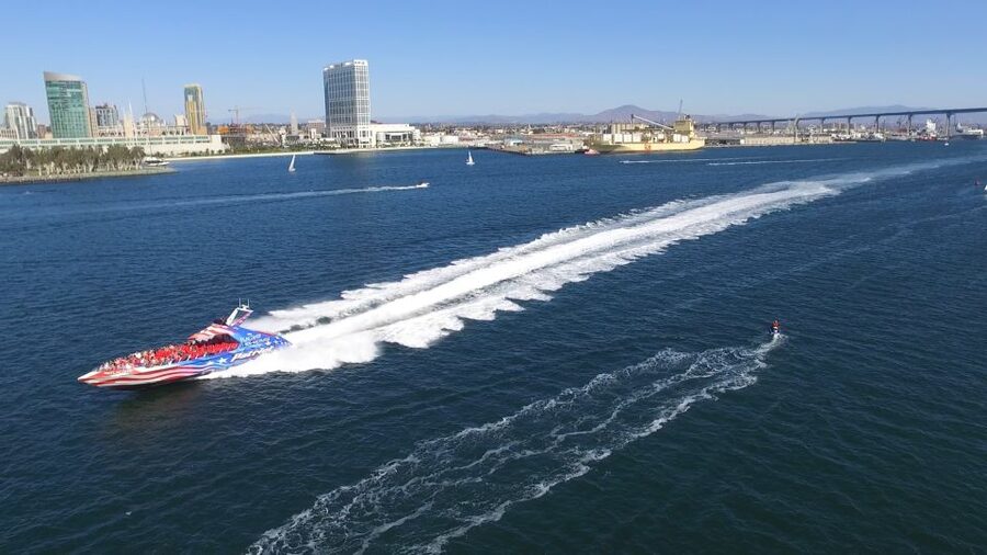 San Diego: Patriot Jet Boat Thrill Ride - San Diego Bay sights at speed