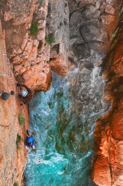 Sant Feliu de Guíxols: Guided tour of the Cala del Molí Via Ferrata - Starting the route above the Costa Brava
