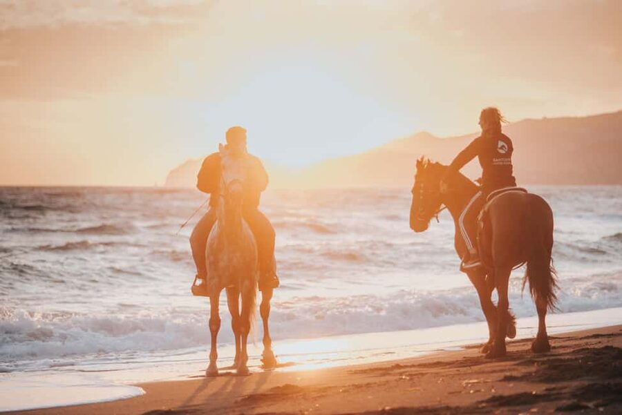 Santorini: Extreme Horse Safari with Beach Gallop - Galloping across Santorini’s black sand