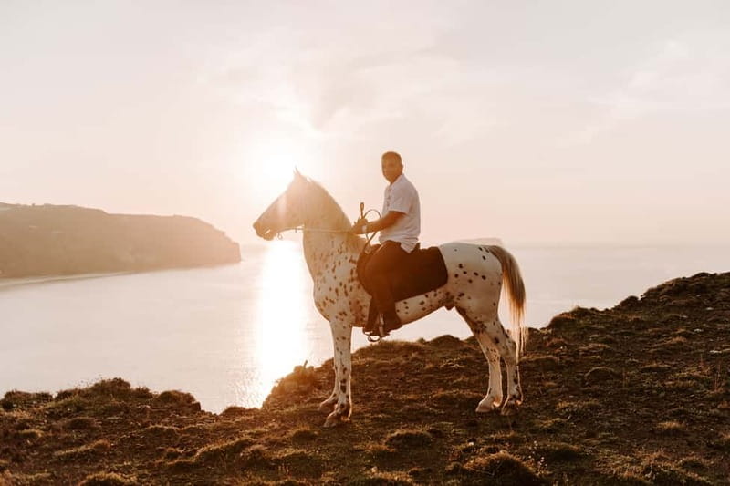Santorini: Extreme Horse Safari with Beach Gallop - Returning through Megalochori