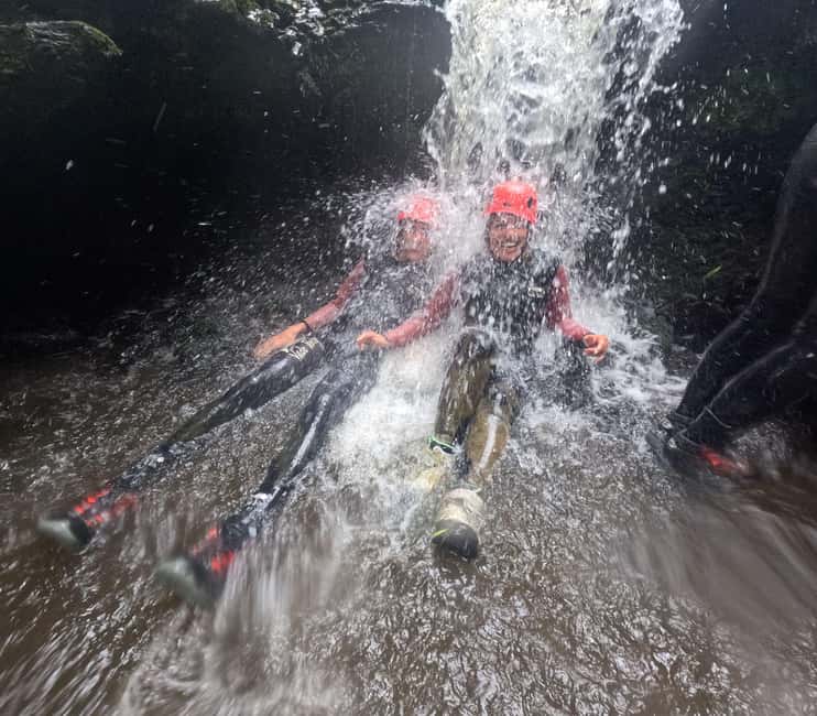 São Miguel Azores - Canyoning Ascend - Moinhos do Félix - The first waterfall and safety briefing