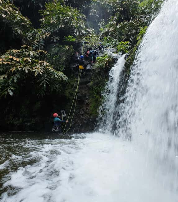 São Miguel: Level 1 Canyoning in Ribeira dos Caldeirões - Slides, jumps, and a zip line keep the route varied