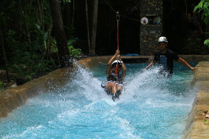 Selvatica Adventure Park ATV and Ziplines in Cancun and Riviera Maya - Rope course and the parachute-style drop