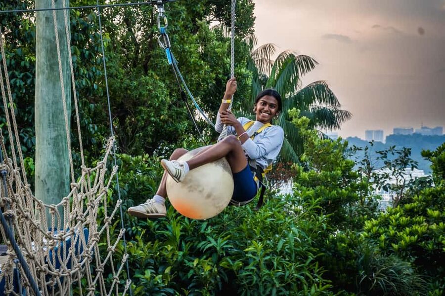 Sentosa Island: Ticket to Mega Adventure Park - MegaZip: 450 meters from Imbiah Hill to Siloso Beach
