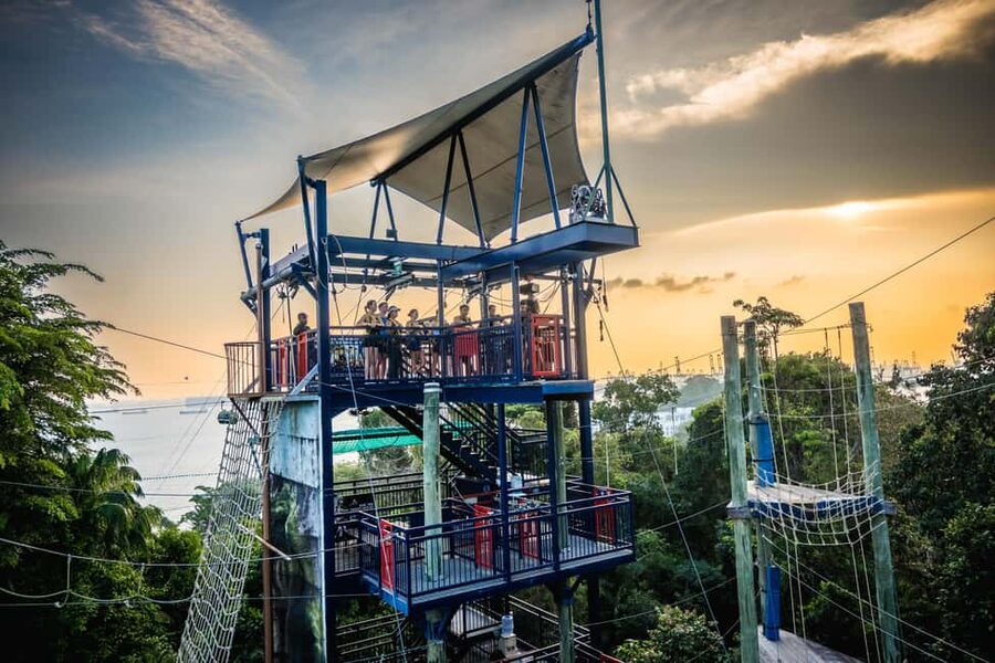 Sentosa Island: Ticket to Mega Adventure Park - MegaJump: a 15-meter controlled free fall