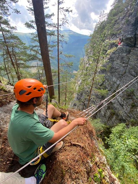 Sjoa: Spectacular Via Ferrata - The 30-meter balance bridge