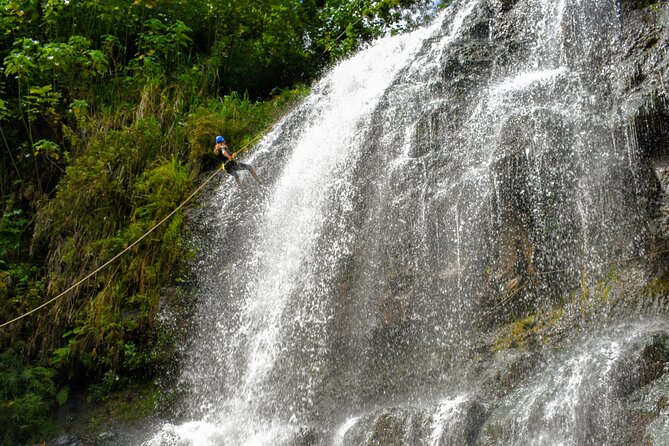 Small Group Waterfall Rappel in Lihue, Kauai - Bamboo Falls: the 30-foot introduction