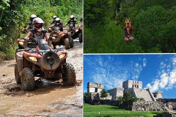 Tulum Adventure (archeological zone-Atv-ziplines-cenote-lunch-drinks-rappel) - Zip lines, a ceremony, and one tall tower