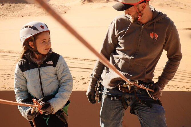 UTV Ride Climb and Rappel "Window to the Dunes" Experience - UTV tracks toward the Coral Pink Cliffs